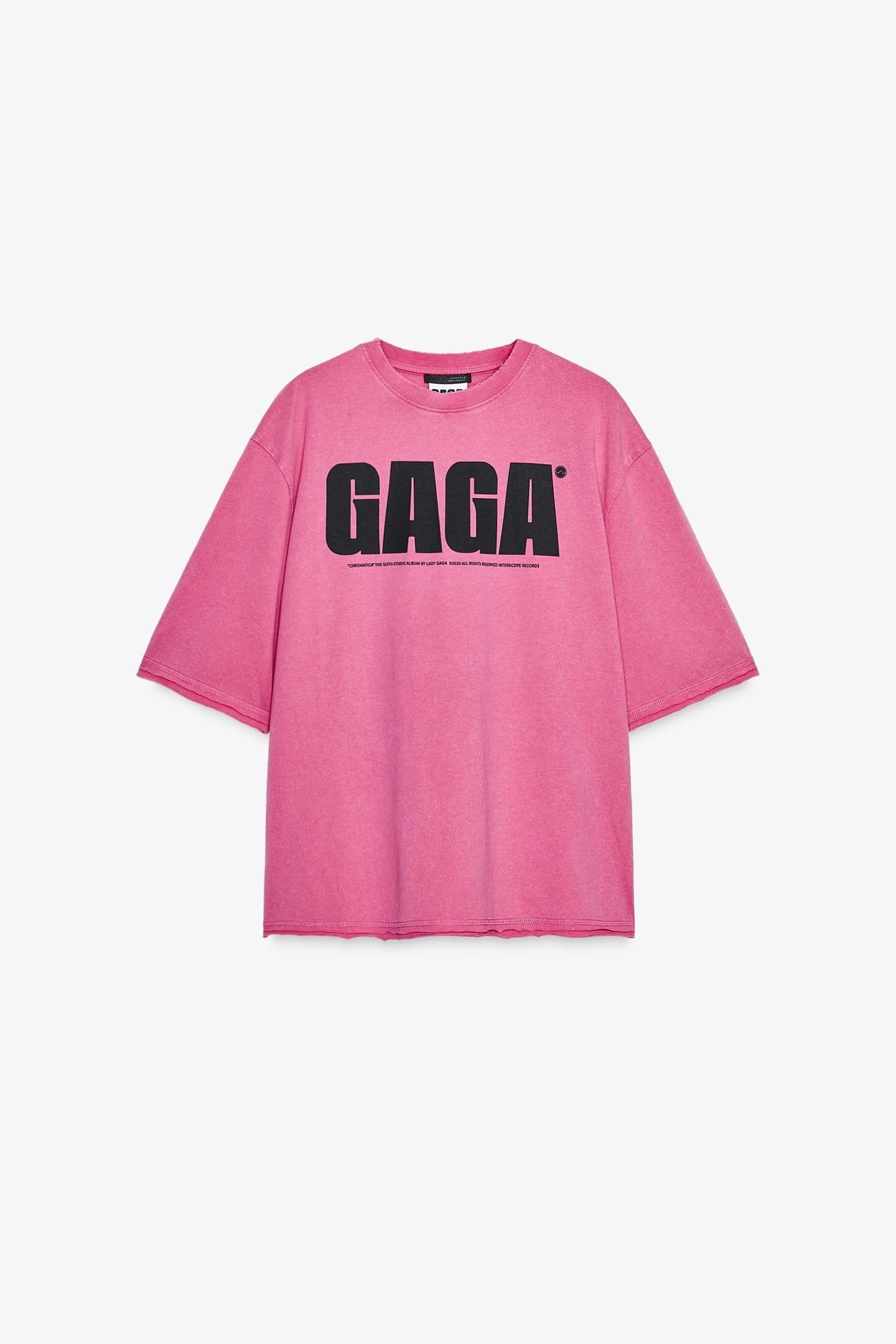 LADY GAGA WASHED-EFFECT T-SHIRT