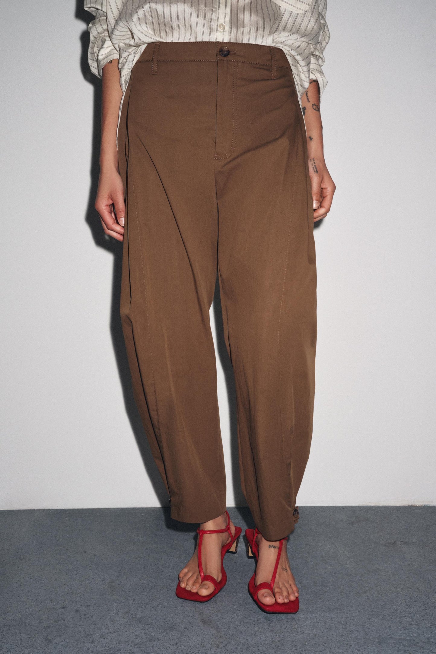 ZW COLLECTION DARTED TROUSERS WITH BELT LOOPS