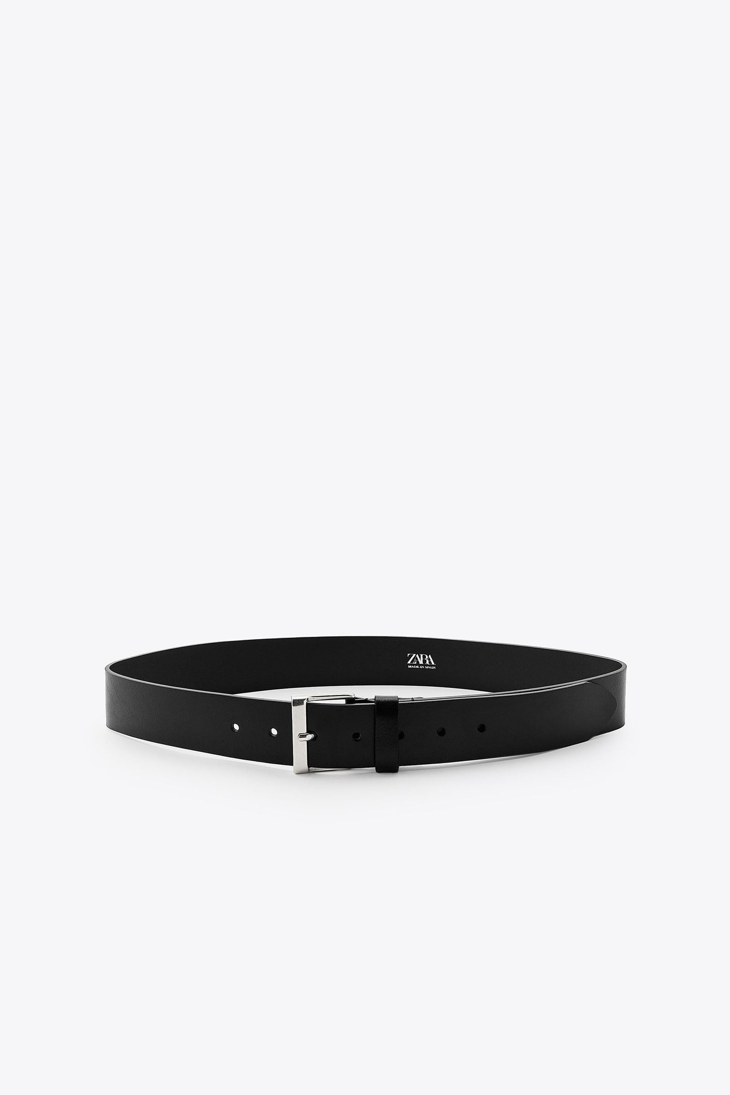LEATHER BELT WITH SQUARE BUCKLE