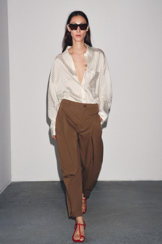 ZW COLLECTION DARTED TROUSERS WITH BELT LOOPS