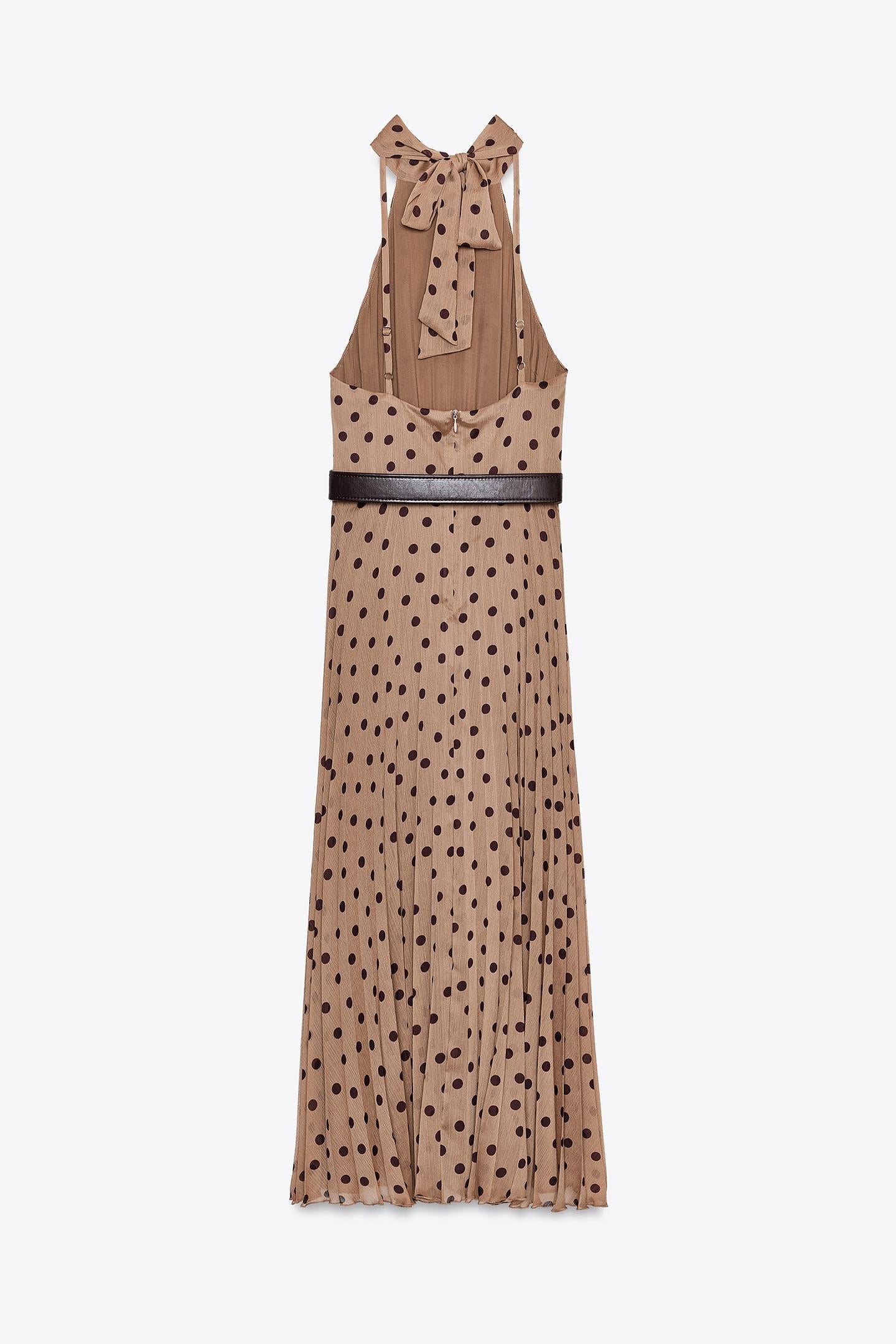 POLKA DOT MIDI DRESS WITH BELT